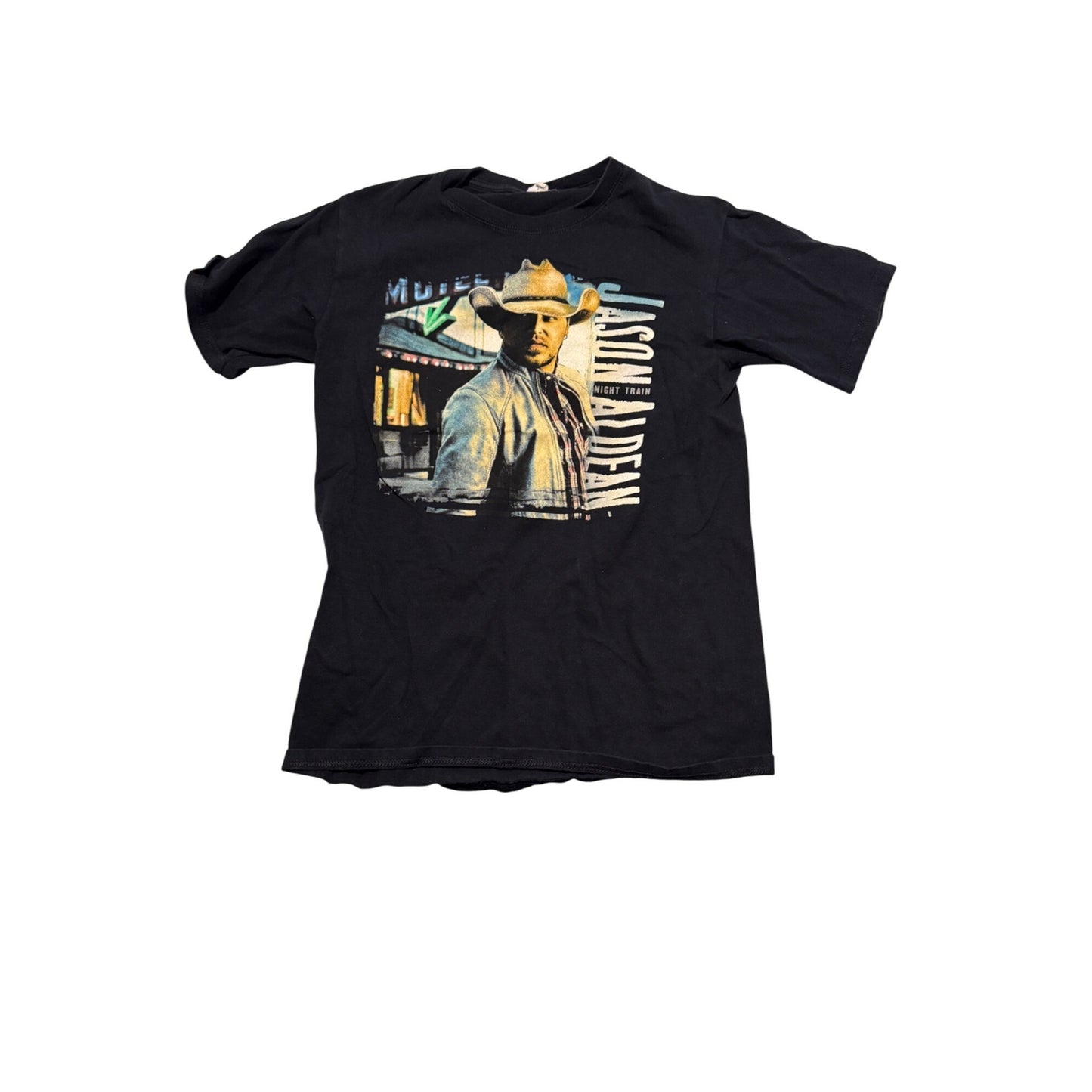 Jason Aldean The Night Train Tour Anvil Black Short Sleeve T-Shirt Size S