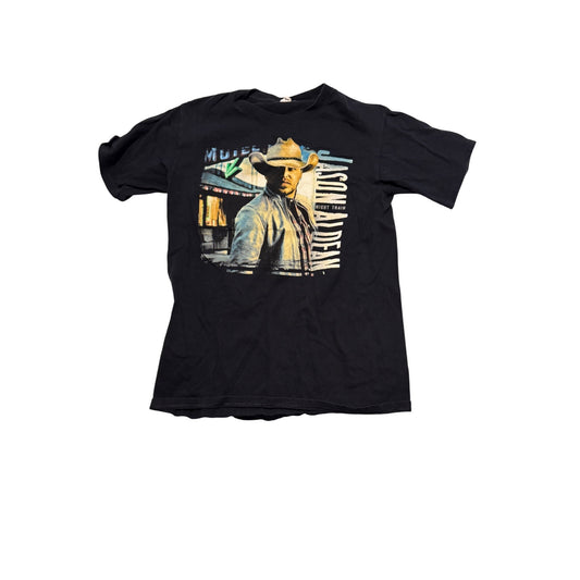 Jason Aldean The Night Train Tour Anvil Black Short Sleeve T-Shirt Size S