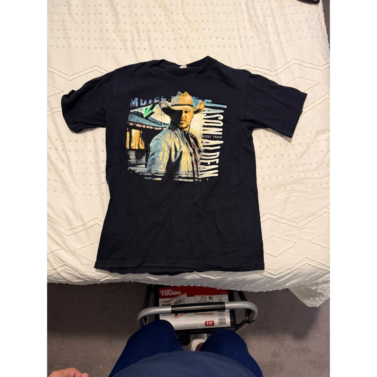 Jason Aldean The Night Train Tour Anvil Black Short Sleeve T-Shirt Size S