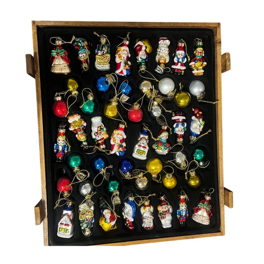 Thomas Pacconi Classics 48 Pc Blown Glass Ornament In Wood Chest Complete 2003