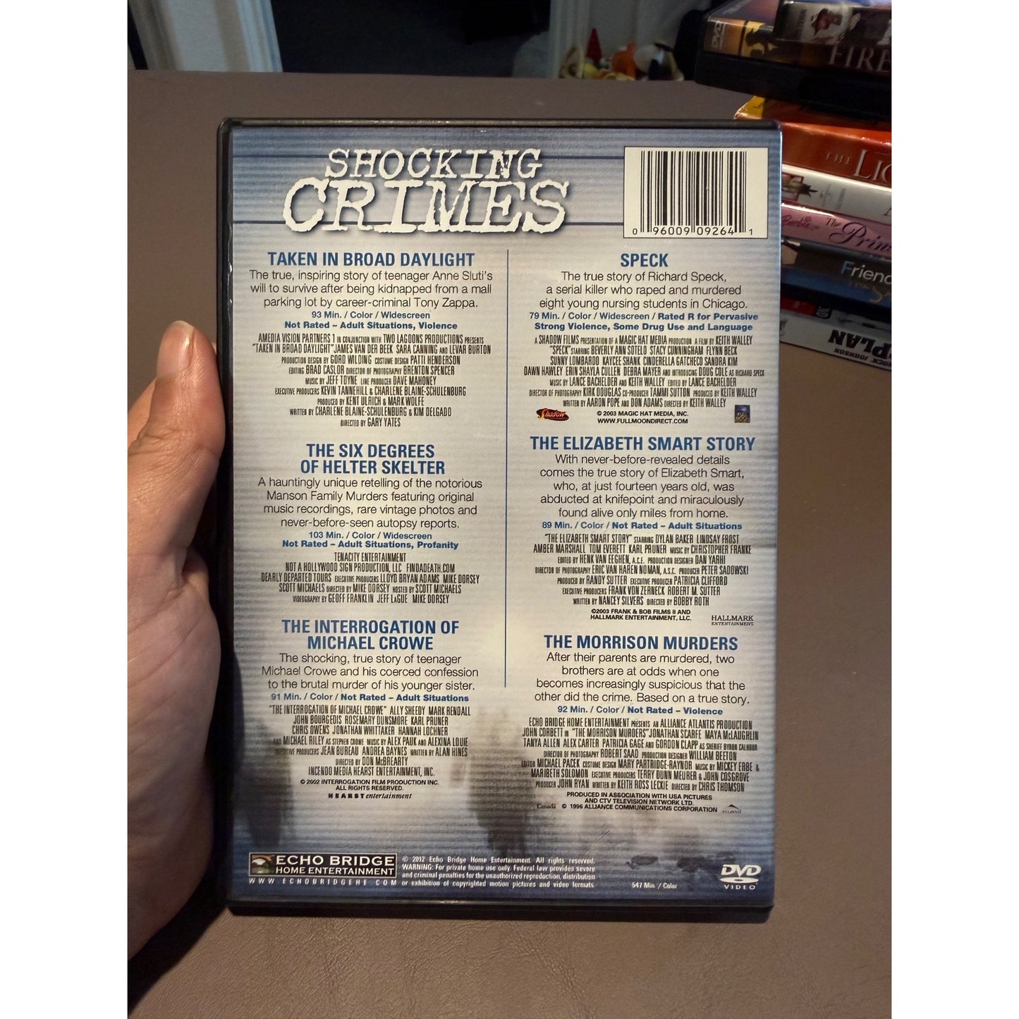 Shocking Crimes 2-Disc DVD Set True Crime Elizabeth Smart Story