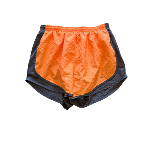 Nike Women's 3.0" Tempo DRI-FIT Yoga Gym Shorts Orange Grey Size M
