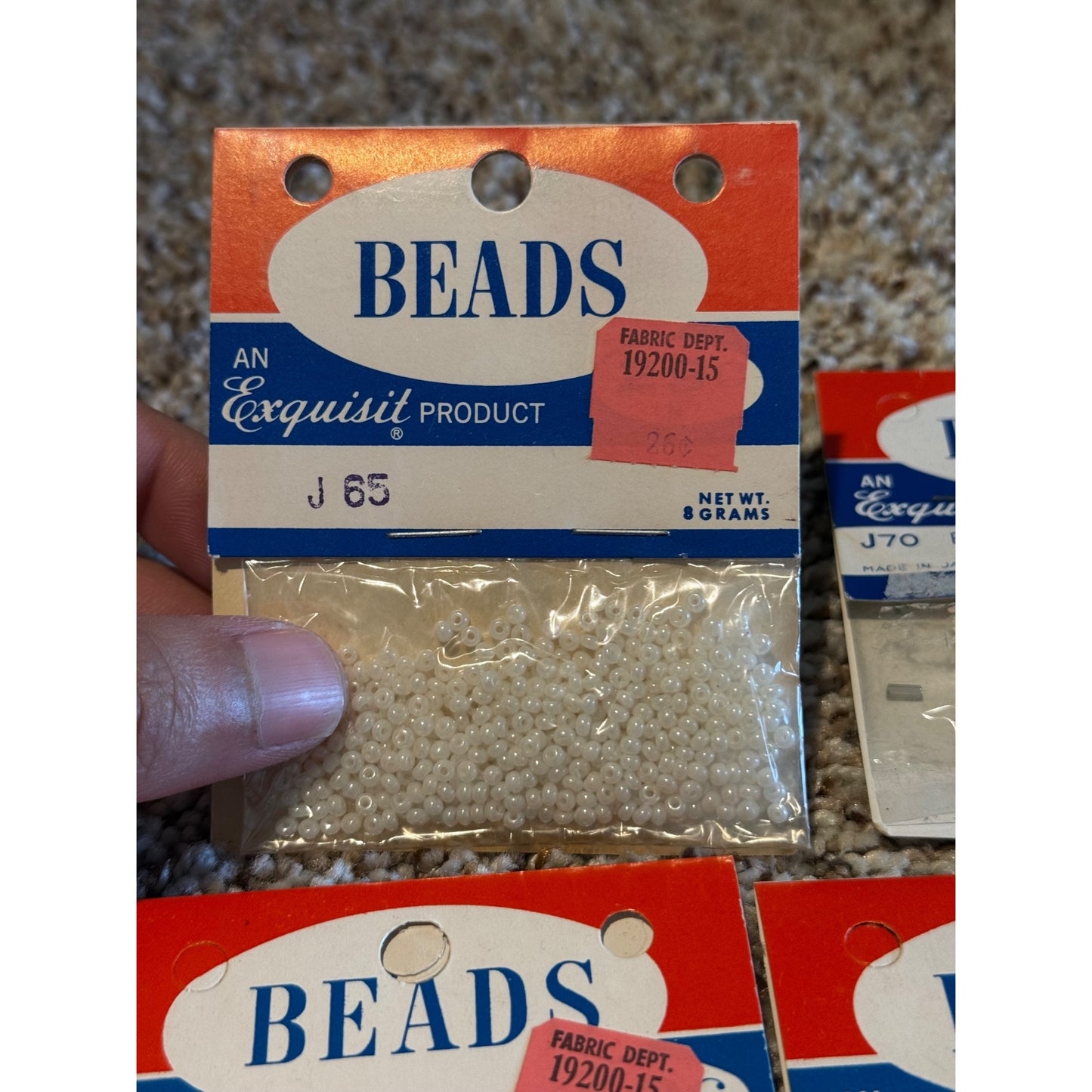 Exquisit Products Lot of 5 Vintage Glass Seed Beads Craft Jewelry Making Mixed