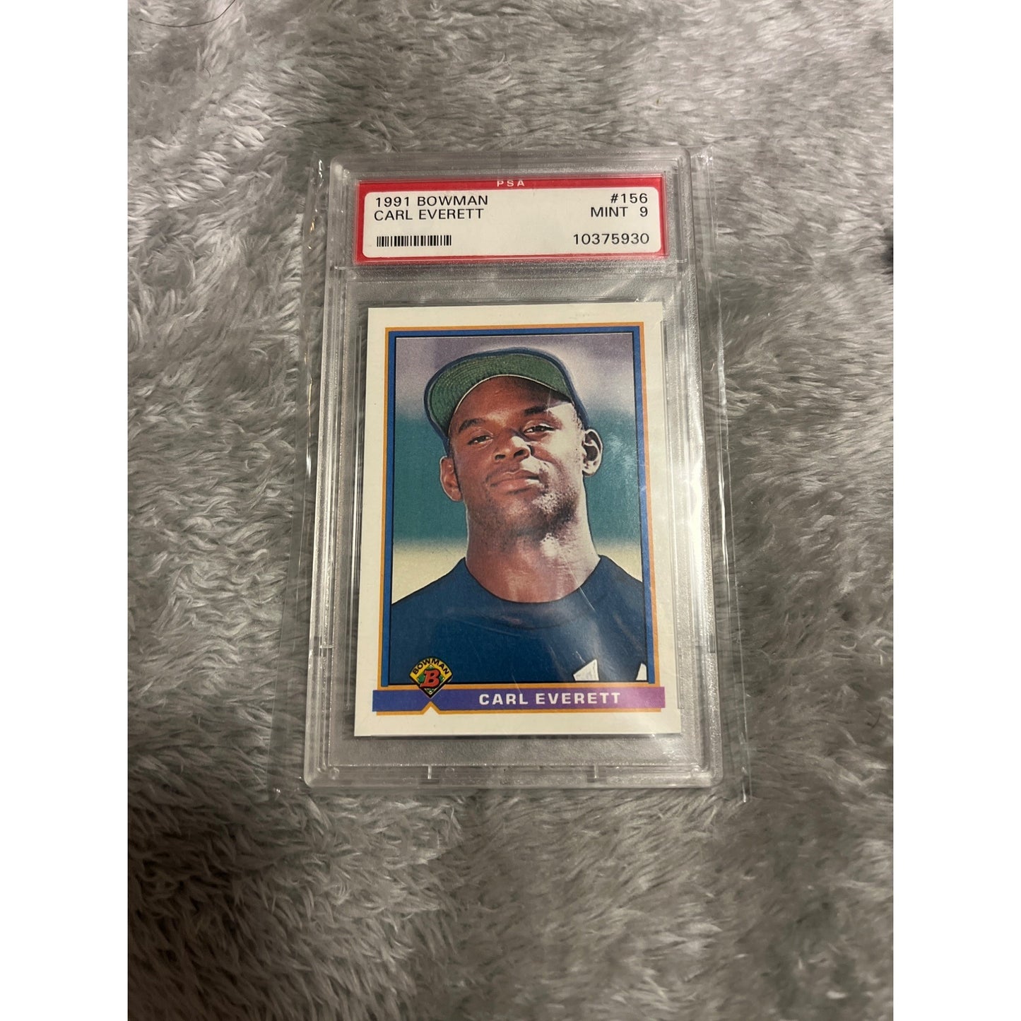 Vintage 1991 Bowman Carl Everett PSA Mint 9 Trading Card