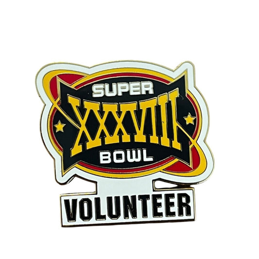 Pro Specialties NFL Super Bowl XXXVIII Volunteer Pin Patriots Panthers Y2K 00's