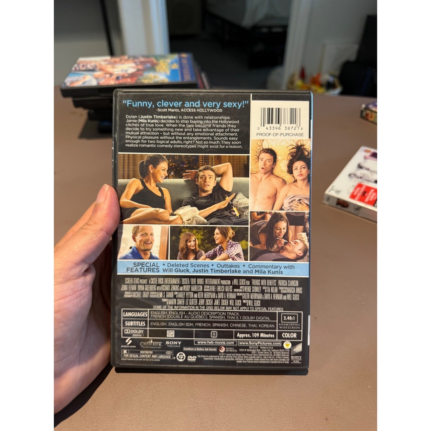 Friends with Benefits DVD 2011 Justin Timberlake Mila Kunis Movie