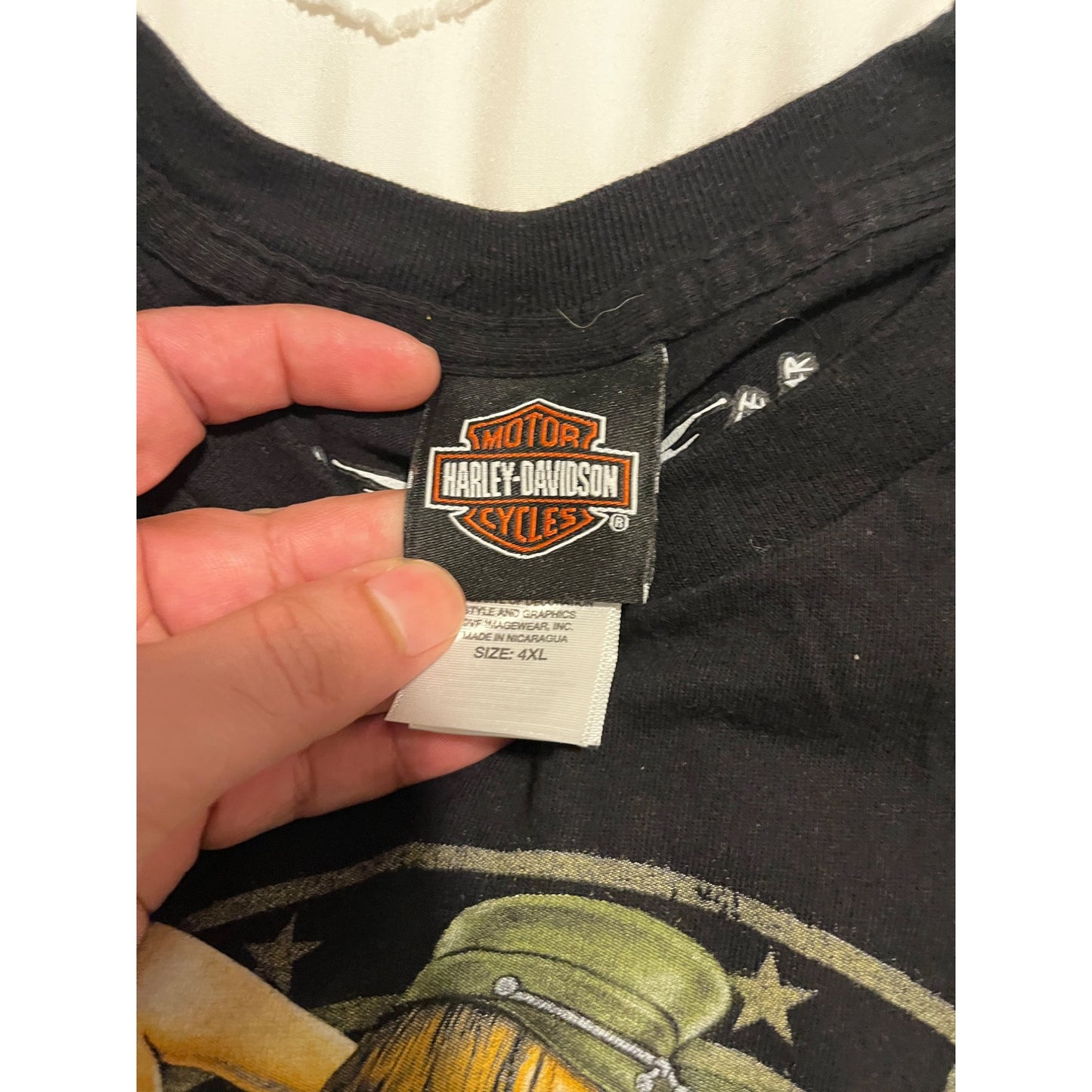 Harley Davidson Motorcycle Louisiana Black Short Sleeve T-shirt Size 4XL
