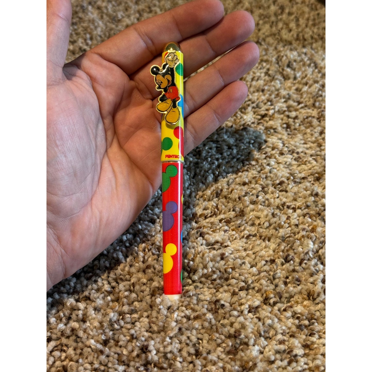 Vintage Disney Mickey Mouse Pentech Ballpoint Pen Collectible 1990s Black Ink