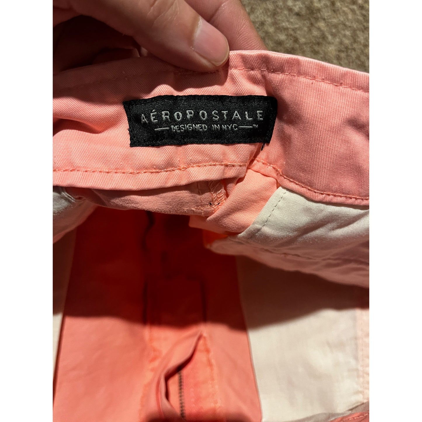 Aeropostale Womens Pink Bermuda Chino Shorts Size 32