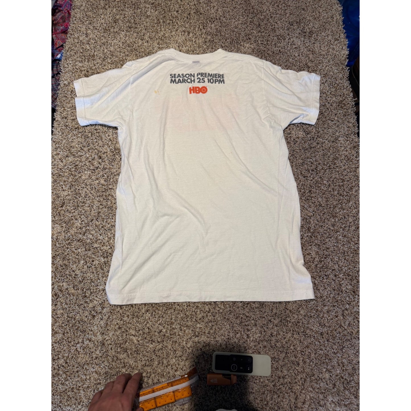 Silicon Valley HBO Logo T-Shirt Men's M Off White Red Graphic Tee