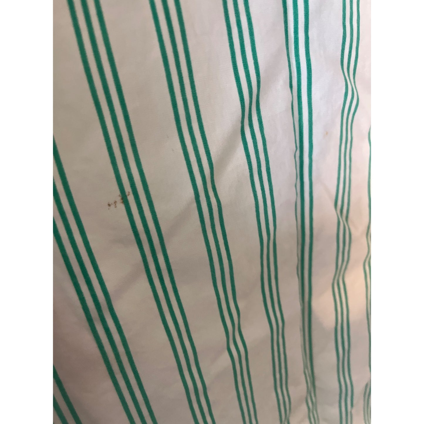 Gap Clothing Co Preppy Casual Striped Button Up Shirt Green White Men's Size M