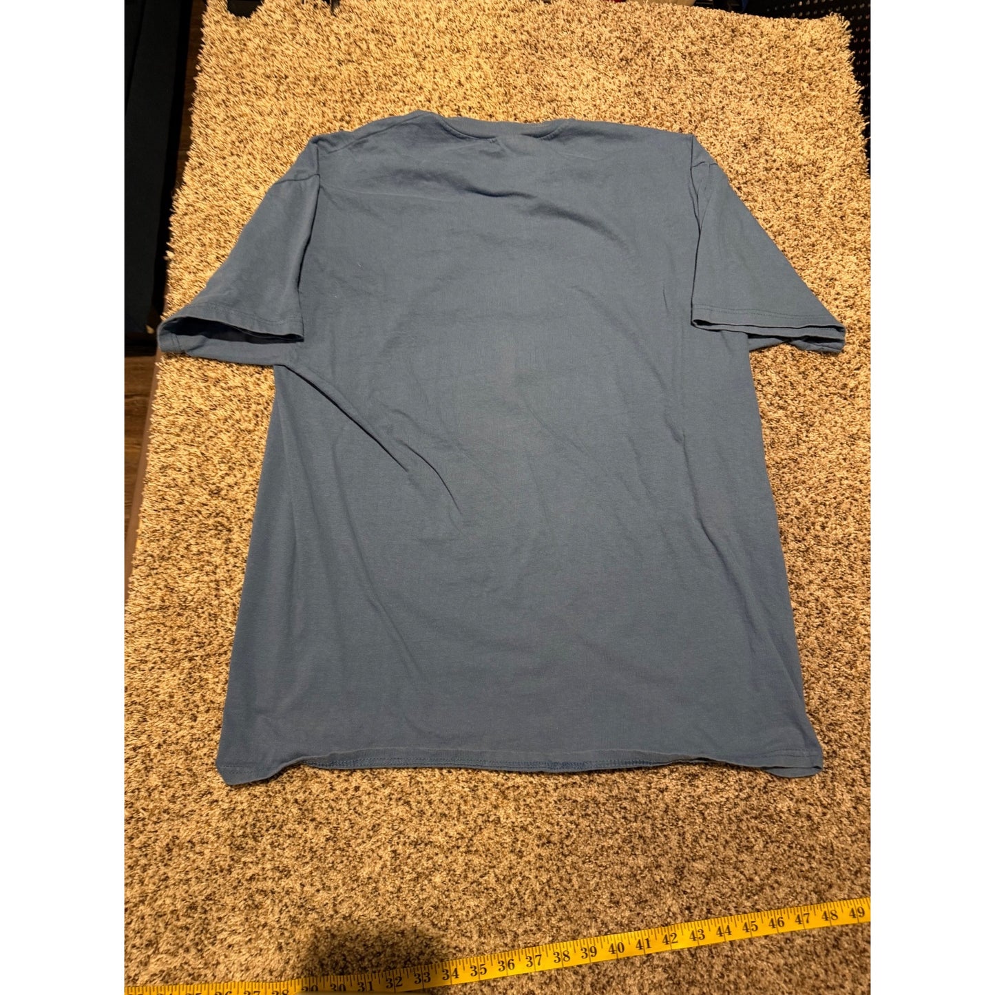 Vintage Hanes Texas Longhorn Skull Graphic T-Shirt Men's XL Blue Western Tee