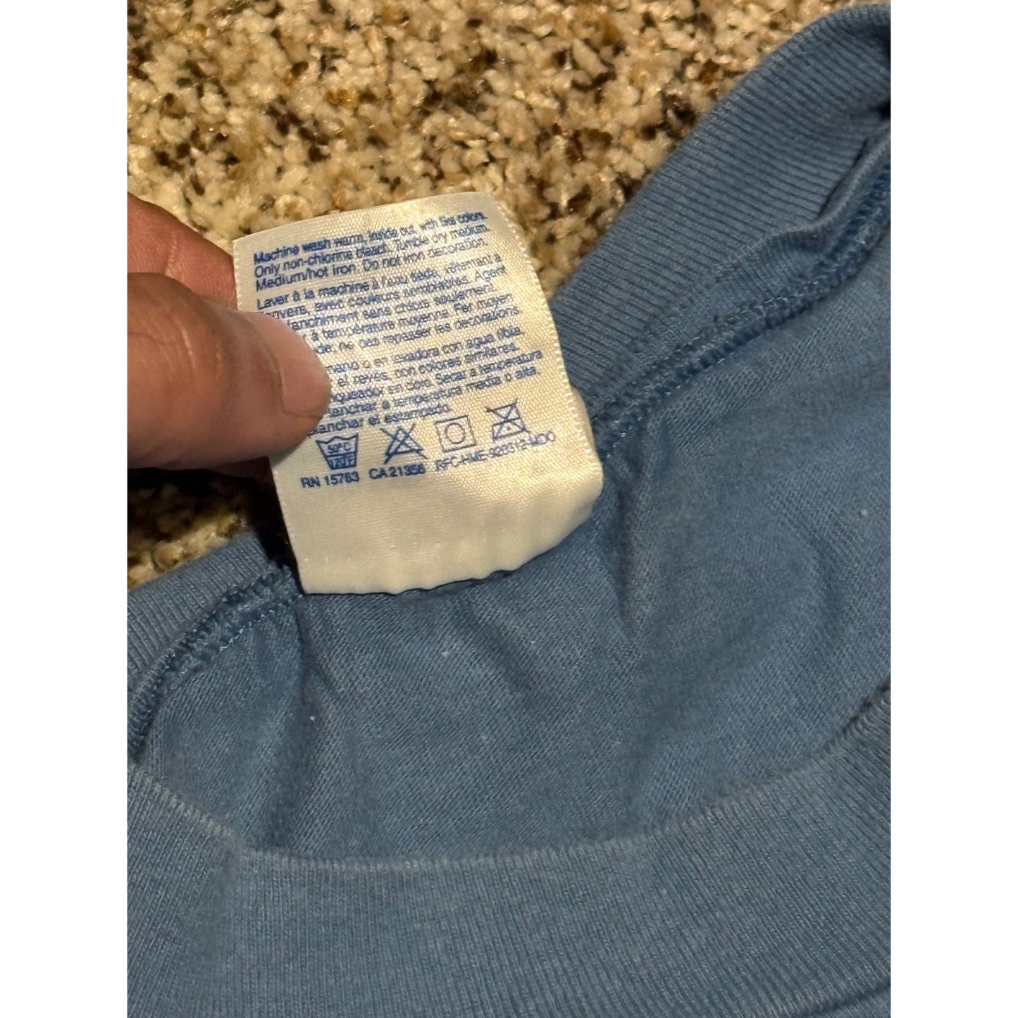 Vintage Hanes Texas Longhorn Skull Graphic T-Shirt Men's XL Blue Western Tee