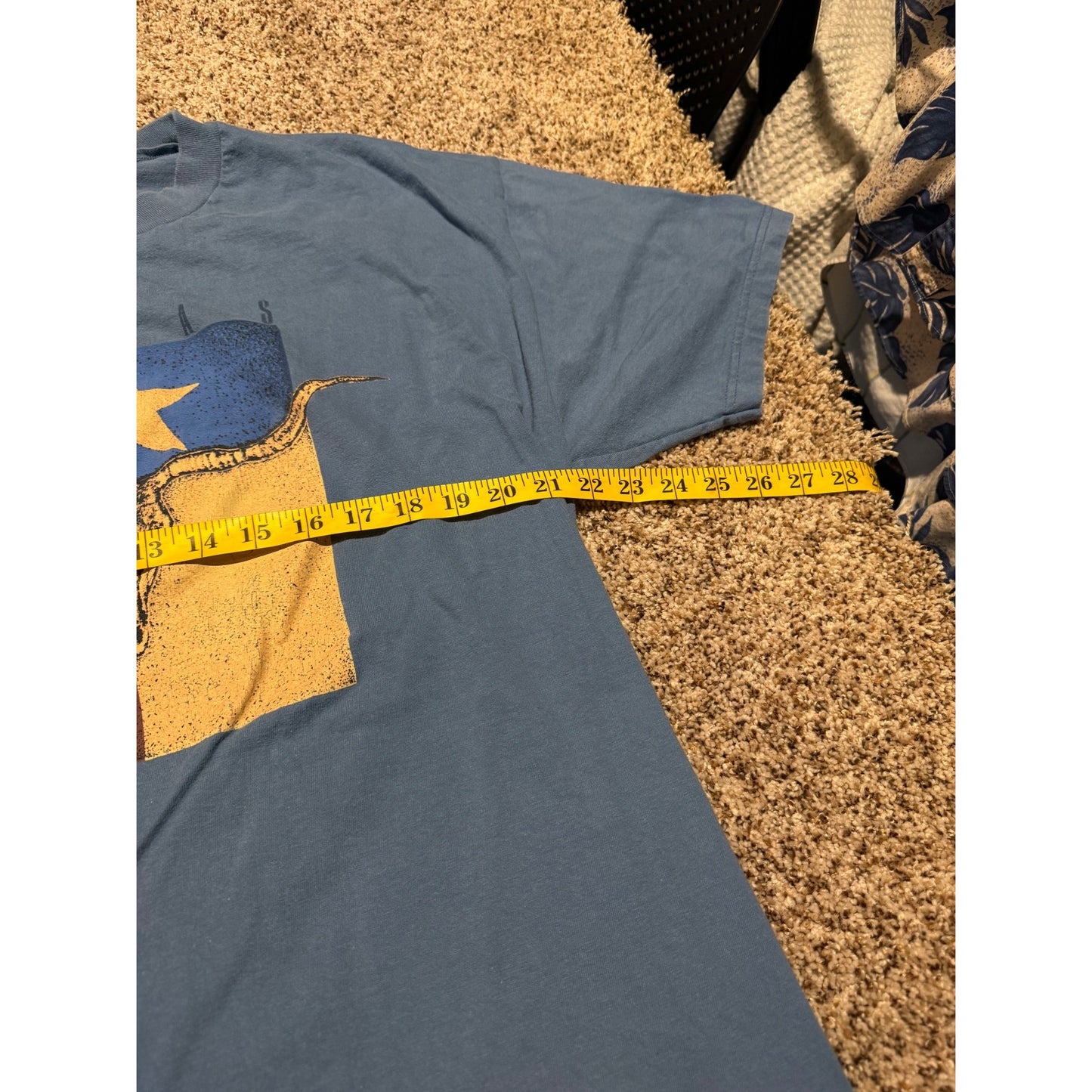 Vintage Hanes Texas Longhorn Skull Graphic T-Shirt Men's XL Blue Western Tee