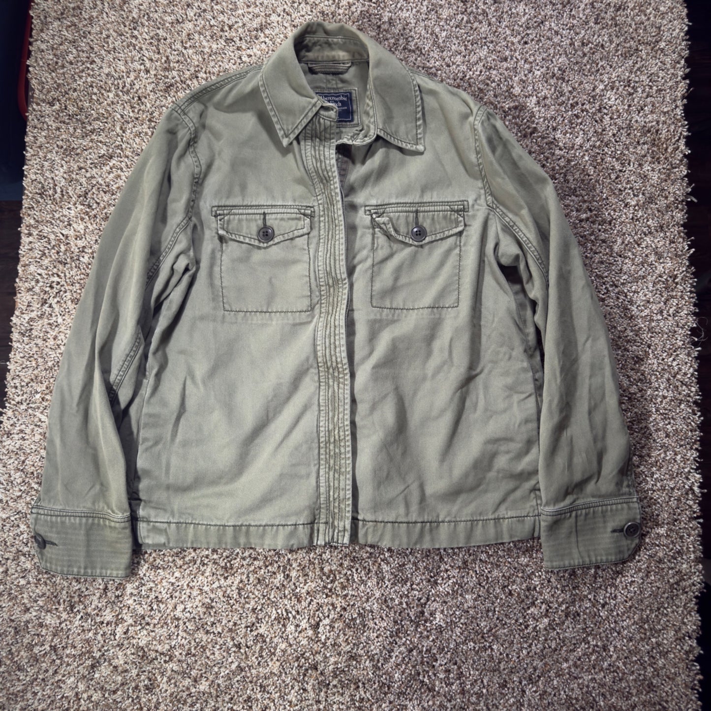 Abercrombie & Fitch Military Field Jacket Women's XS Green Utility Coat