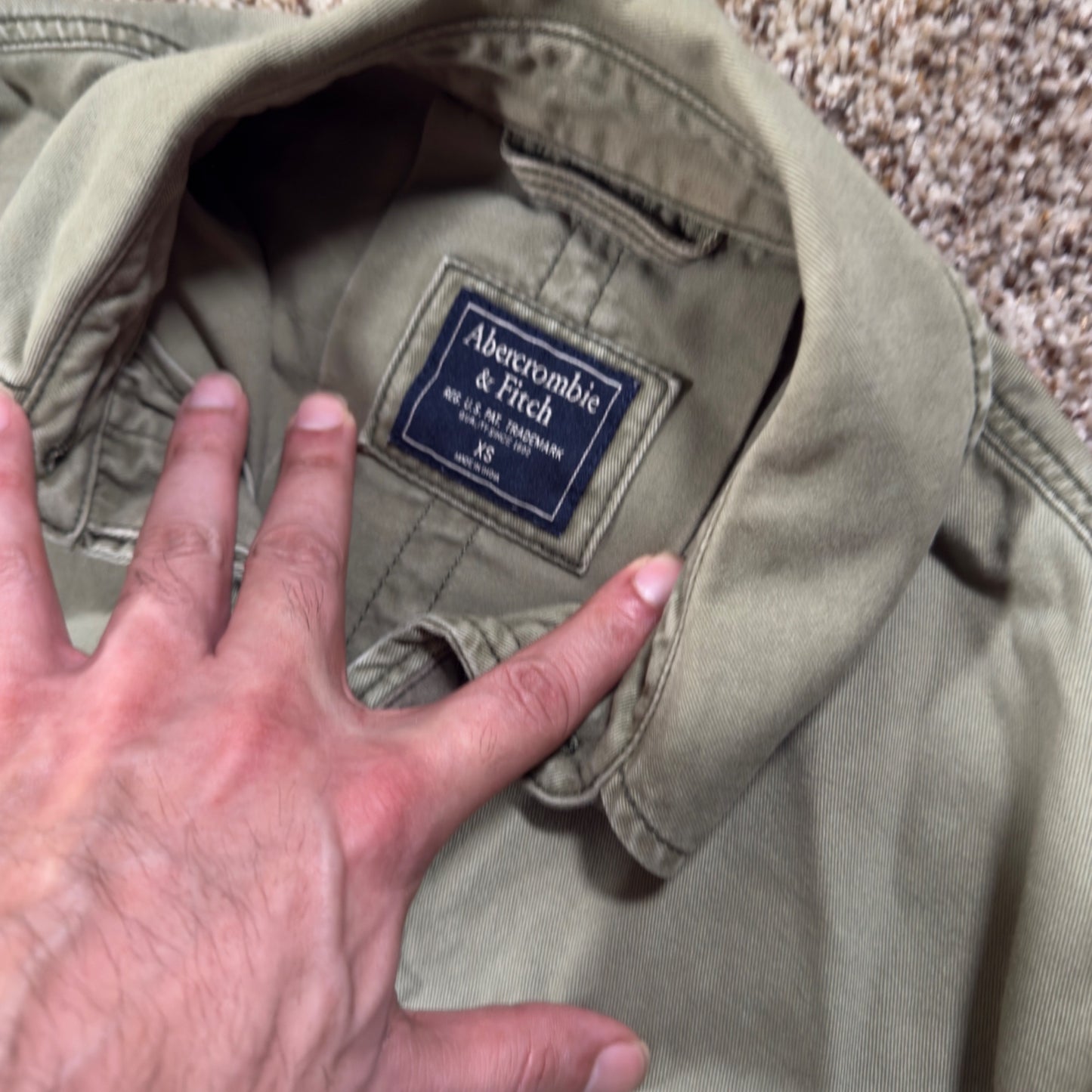 Abercrombie & Fitch Military Field Jacket Women's XS Green Utility Coat