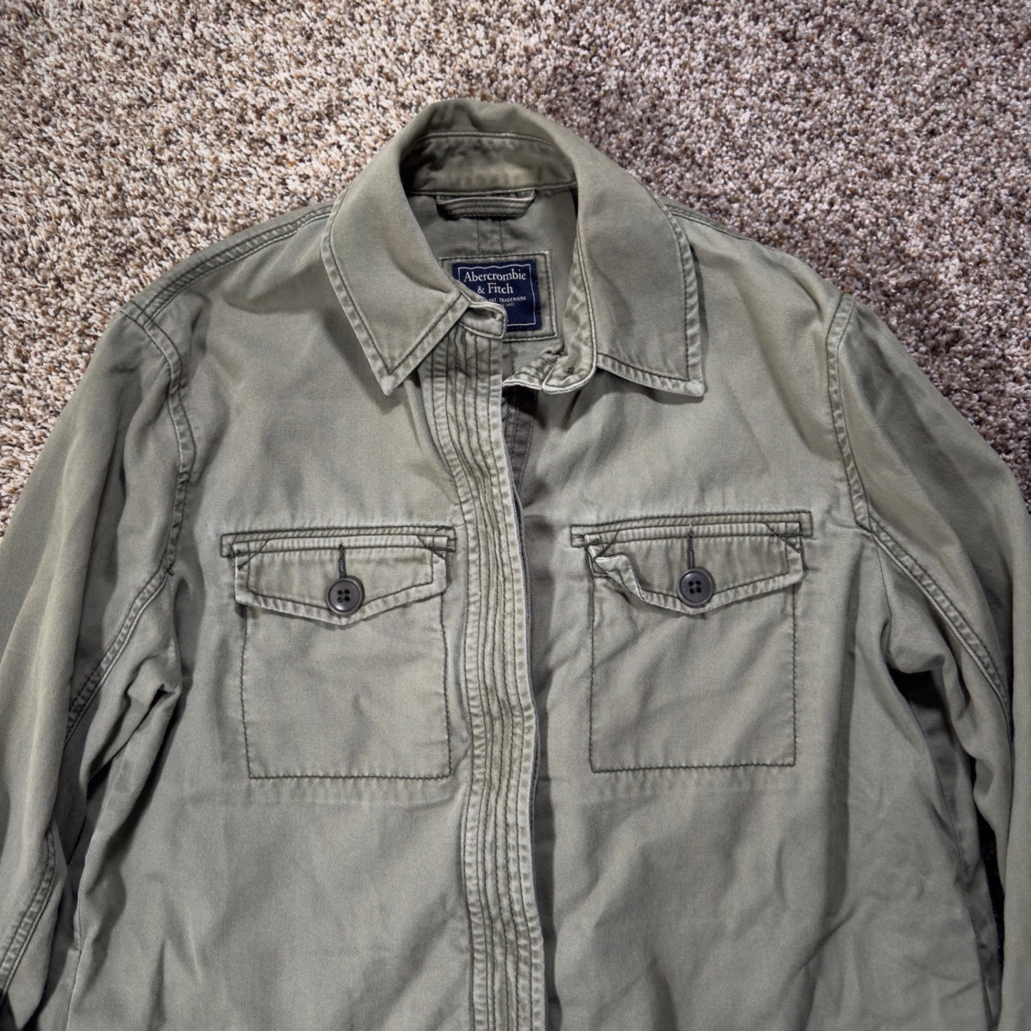 Abercrombie & Fitch Military Field Jacket Women's XS Green Utility Coat