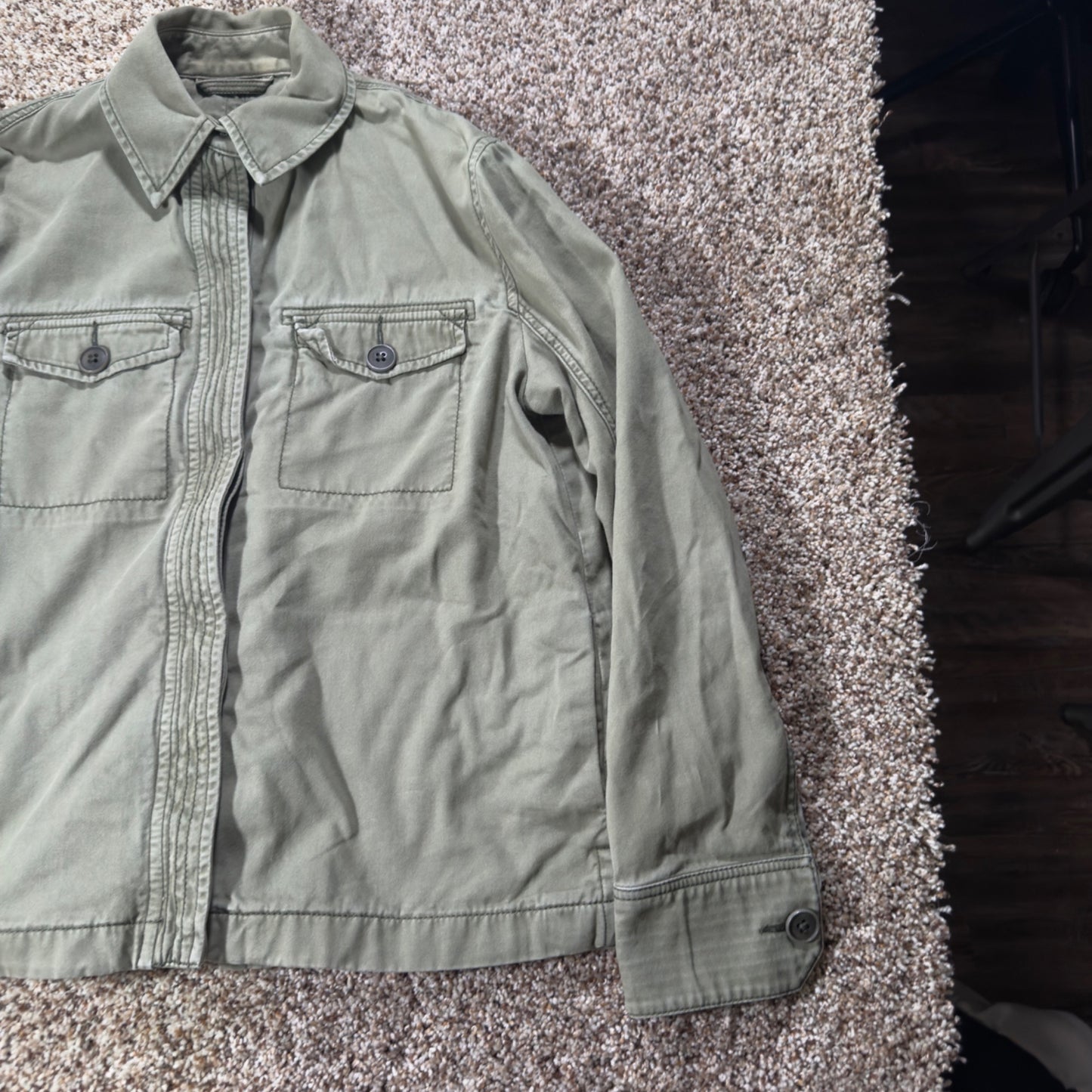 Abercrombie & Fitch Military Field Jacket Women's XS Green Utility Coat