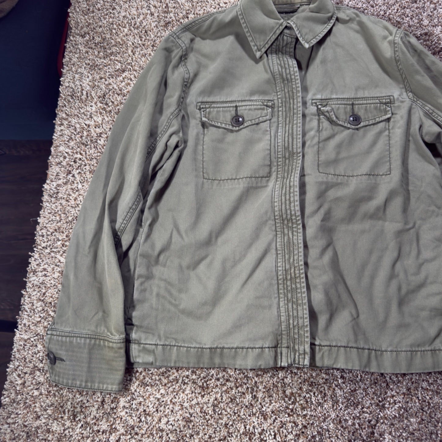 Abercrombie & Fitch Military Field Jacket Women's XS Green Utility Coat