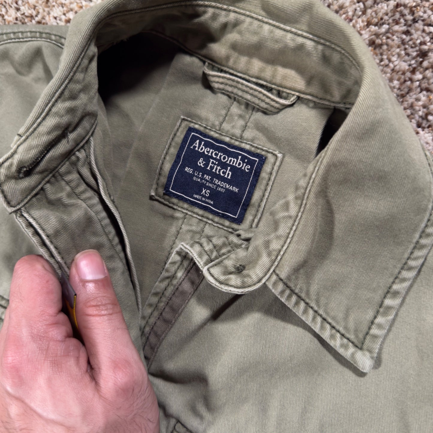 Abercrombie & Fitch Military Field Jacket Women's XS Green Utility Coat