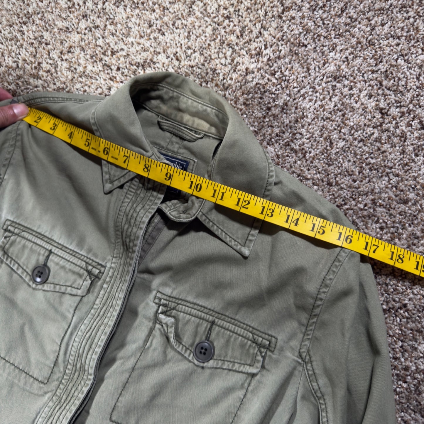 Abercrombie & Fitch Military Field Jacket Women's XS Green Utility Coat