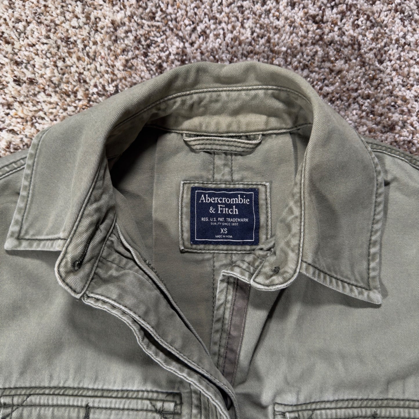 Abercrombie & Fitch Military Field Jacket Women's XS Green Utility Coat