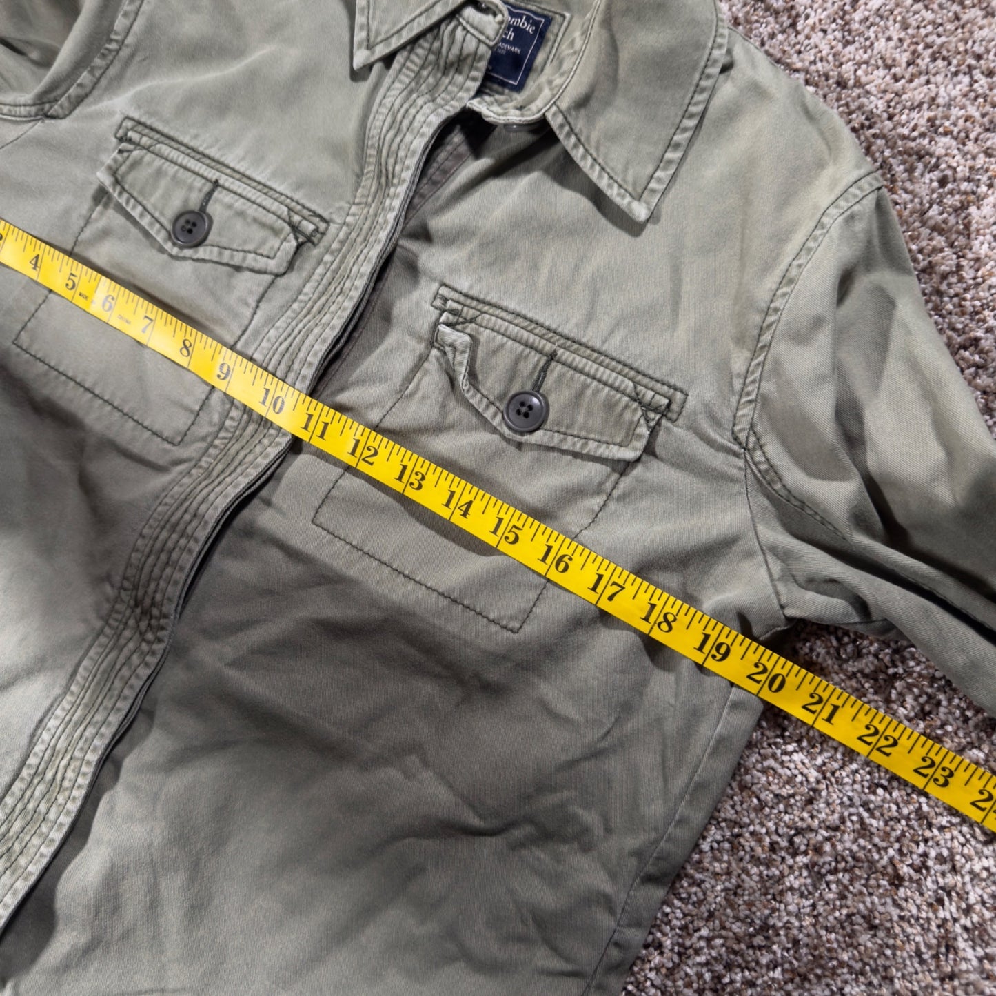 Abercrombie & Fitch Military Field Jacket Women's XS Green Utility Coat