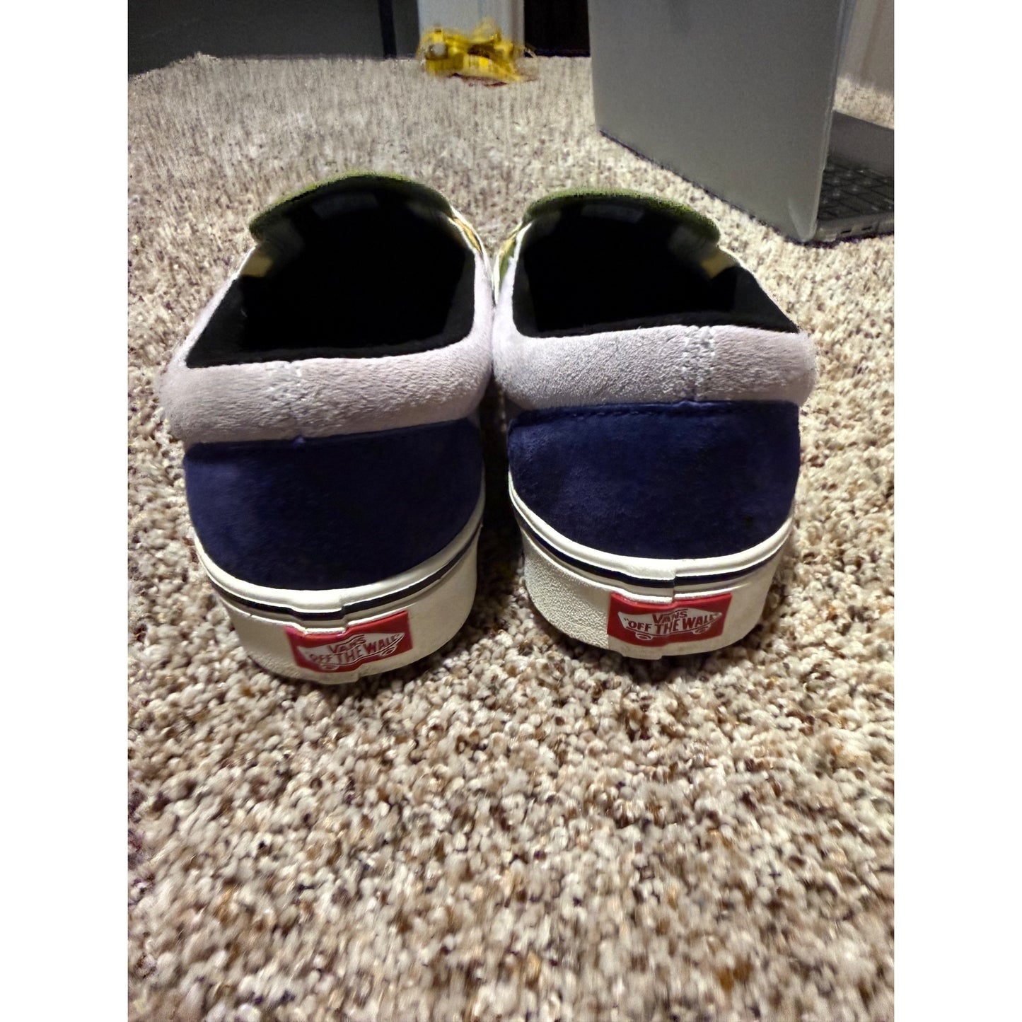Vans ComfyCush Slip-On Blueprint Bugs Sneakers Women's 9 Suede Canvas Shoes