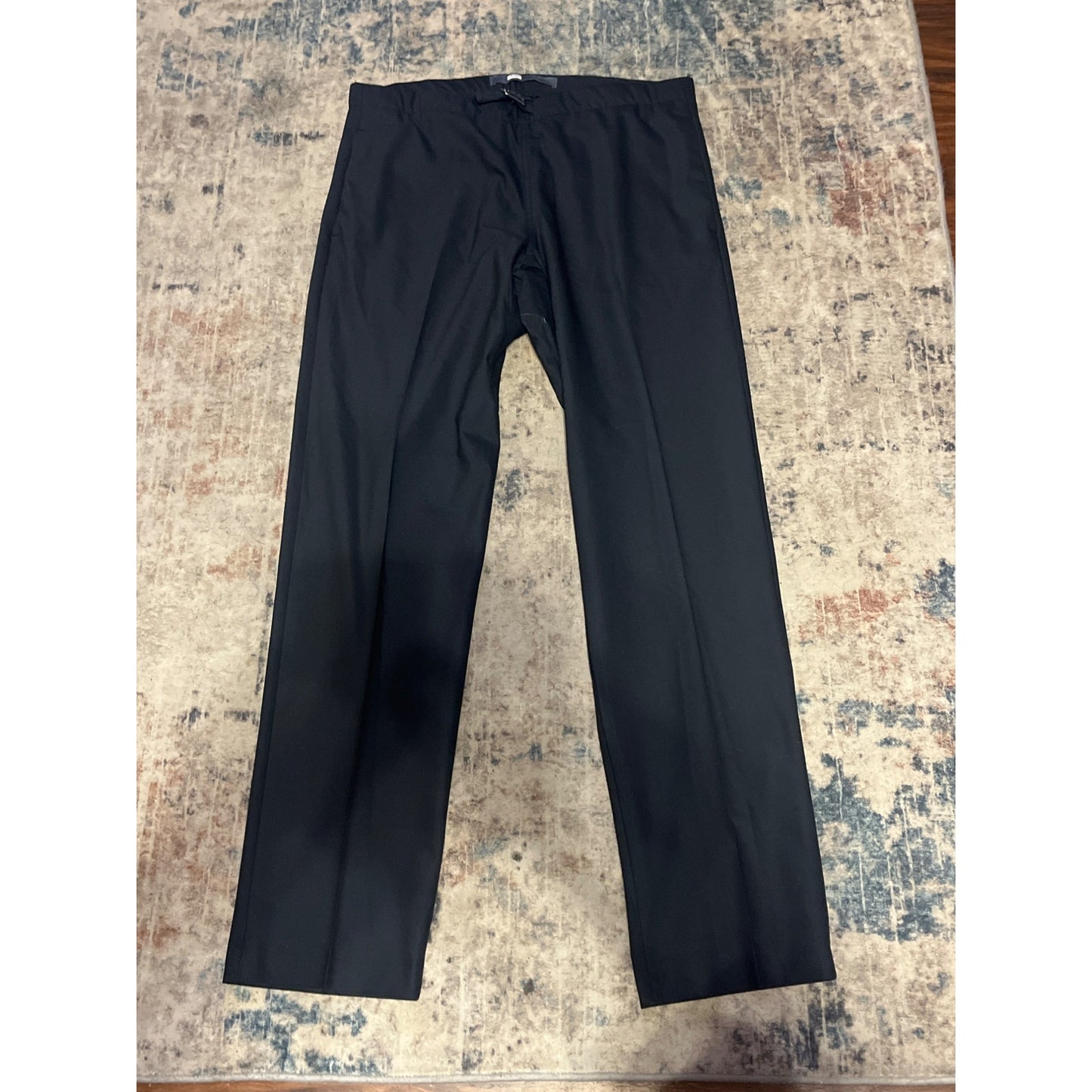 Zara Minimalist Business Straight Leg Flat Front Dress Pants Black Men’s Size M